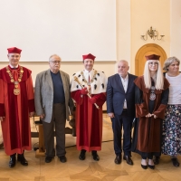 Uczestnicy uroczystości nadania godności doktora honoris causa prof. dr. hab. Mathiasw Z. Strowskiemu