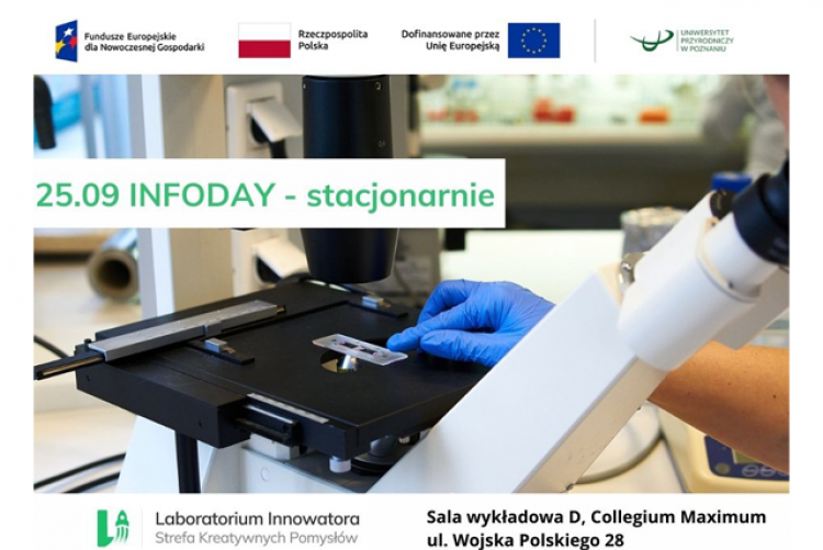 Grafika przedstawająca innwacyjne urządzenia z infmacją o spotkaniu w ramach InfoDay