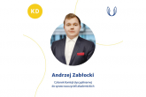 Andrzej Zabłocki, członek członek Konwentu Samorządu Studenckiego UPP powołany do Komisji Dyscyplinarnej ds. nauczycieli akademickich przy Radzie Głównej Nauki i Szkolnictwa Wyższego